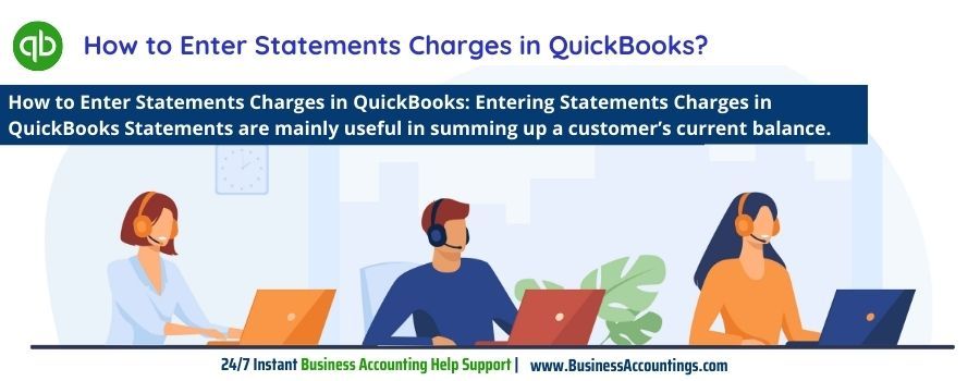 Statements Charges in Quickbooks