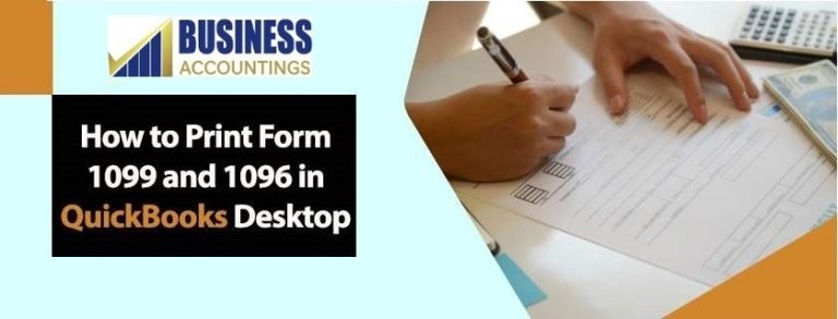Print Form 1099 And 1096 In QuickBooks Desktop