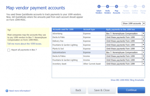 Set up an expense account for vendor payments in QuickBooks Desktop