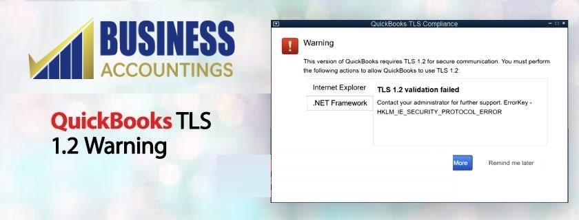 QuickBooks TLS 1.2 Warning 2