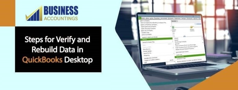 Verify and Rebuild Data in QuickBooks Desktop