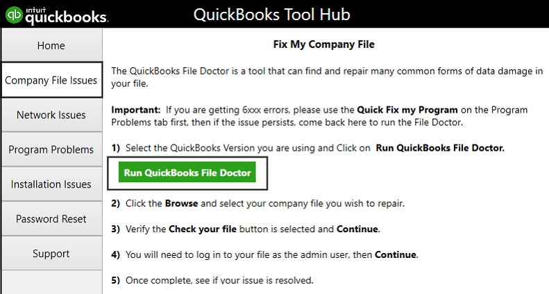 File Doctor tool