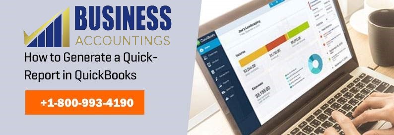 Generate a Quick Report in QuickBooks