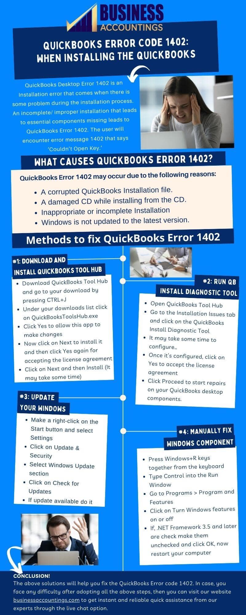Infographic To Resolve QuickBooks Error Code 1402