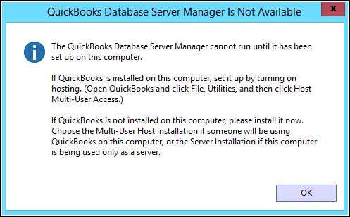 QuickBooks Database Server Stopped working