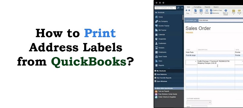 Print Customer Address Labels, Mailing labels from QuickBooks 1 Print Customer Address Labels