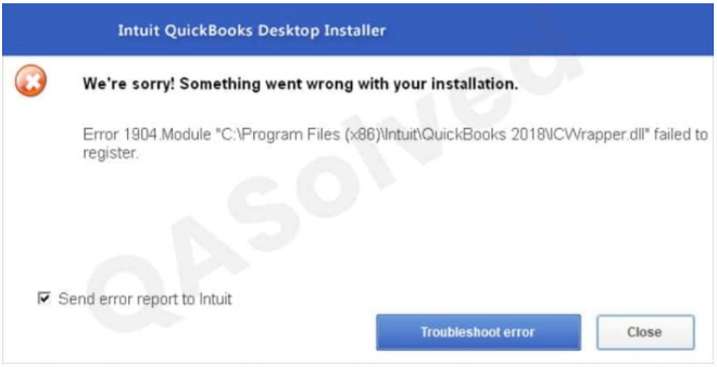 quickbooks error message 1904