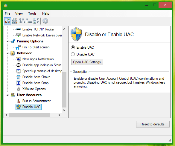 How to Fix QuickBooks Error 15270 – Payroll Update 3 Turn off the User Account Control settings Screenshot