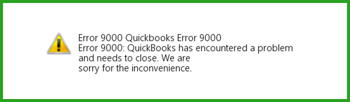 QuickBooks Error Code 9000