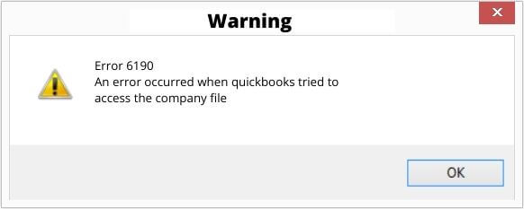 Quickbooks Error code 6190 An error occurred when quickbooks tried to access the company file 1