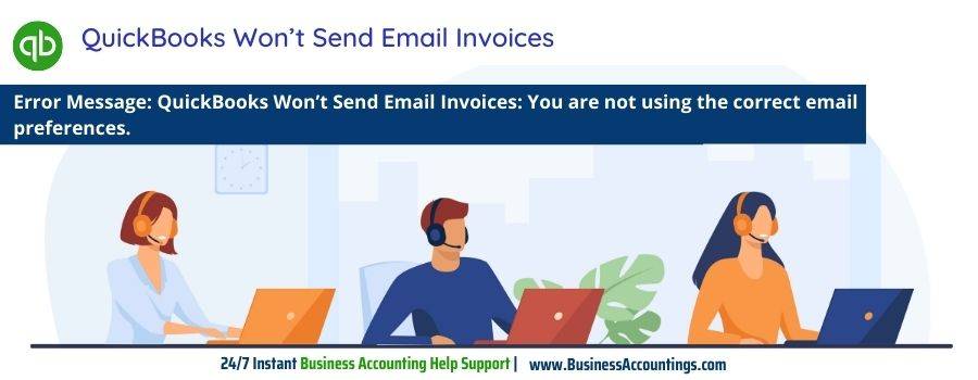 QuickBooks Won't send Email Invoices
