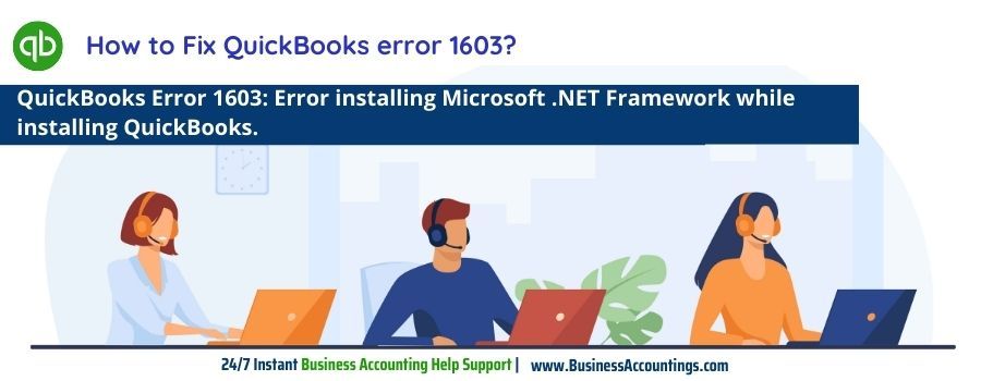 QuickBooks error 1603